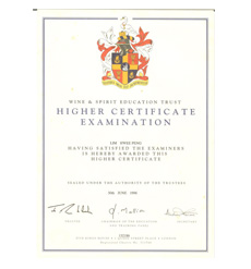 WSET-Higher International Certification